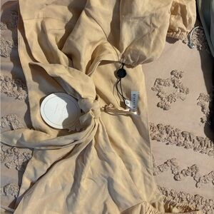 Gianni Bini Cream Tie-Front Dress